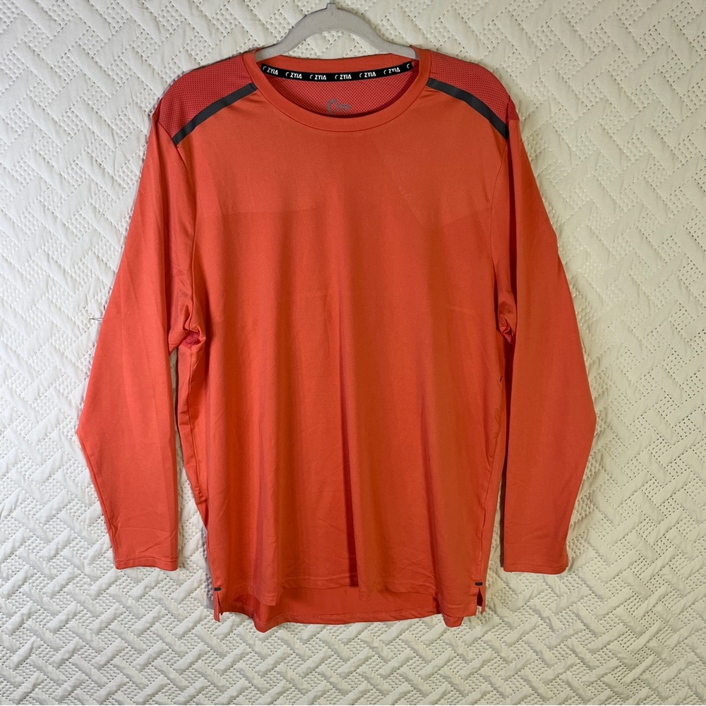 ZYIA Orange Long Sleeve Athletic Tee